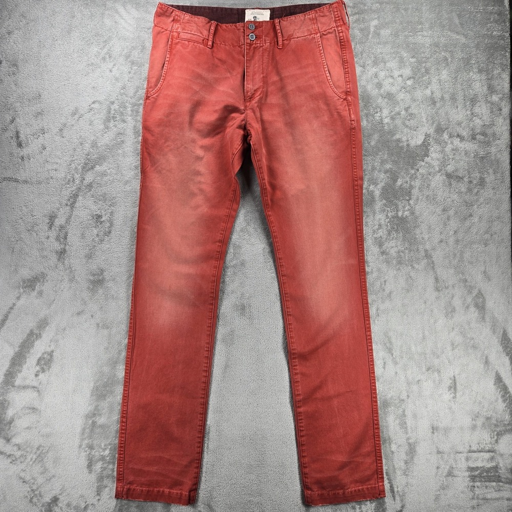 PRPS Savoy Men's Chino Pants Red Cousteau's Hat Style E63P12K Size 32 Cotton EUC